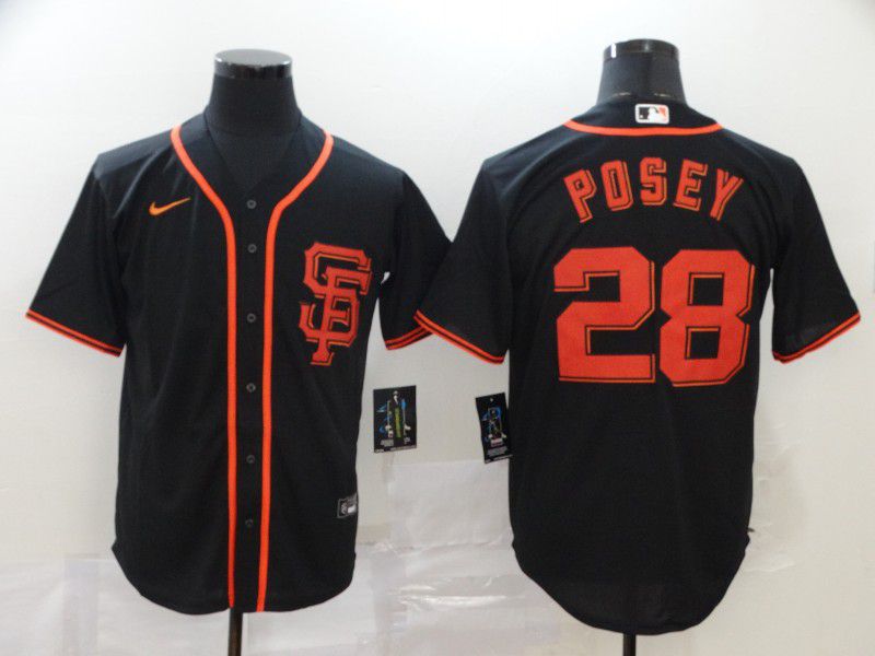 Men San Francisco Giants #28 Posey Black Nike Game MLB Jerseys->houston astros->MLB Jersey